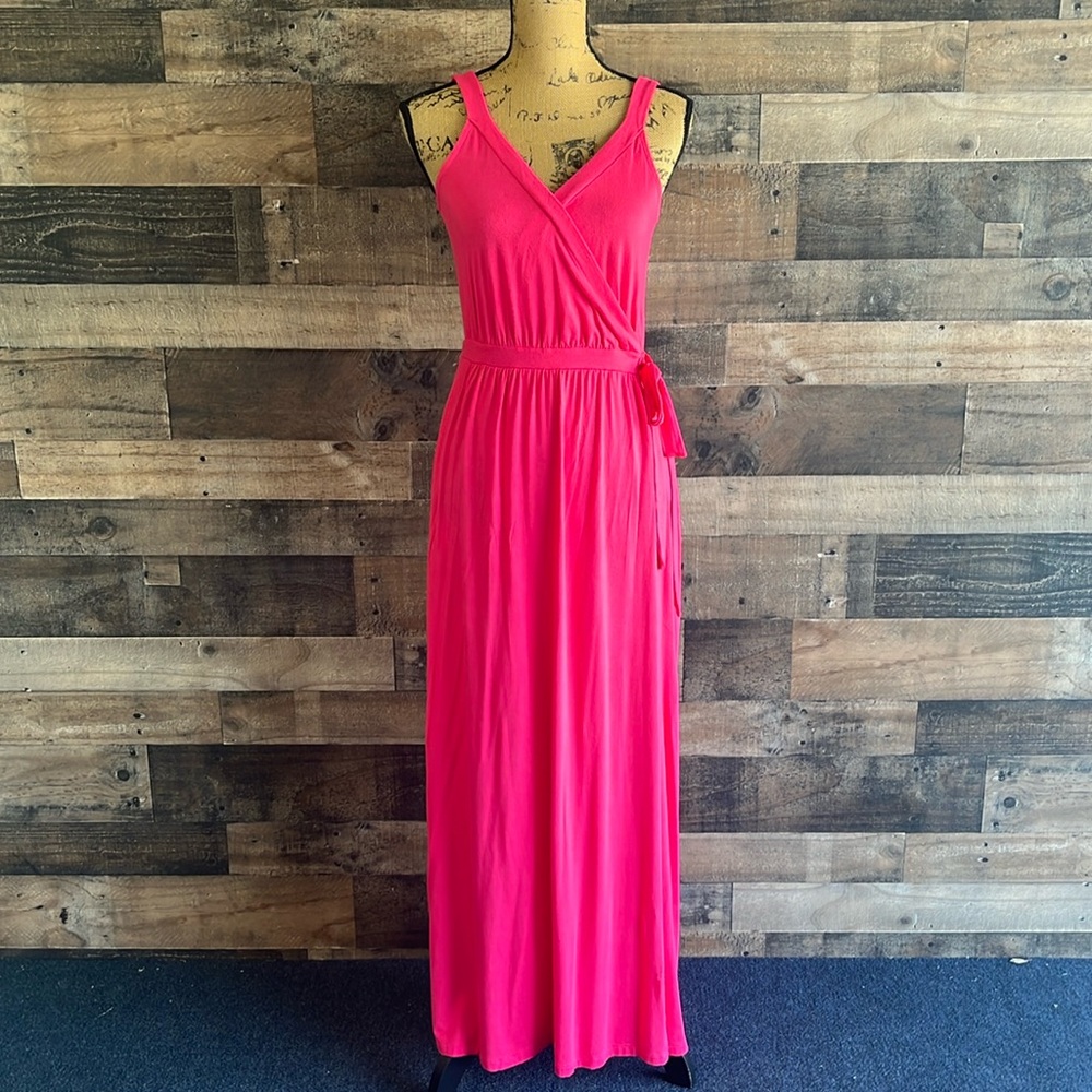 Wrap style maxi dress